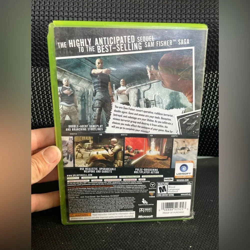 Microsoft Xbox 360 Splinter Cell Double Agent Green